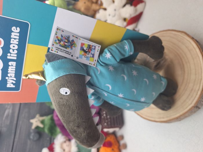 Peluche loup auzou pyjama licorne - photo numéro 5