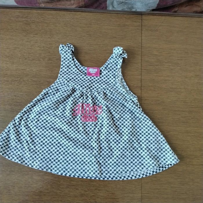 Robe été , blanc motif gris ,Miss Cutie ,3M