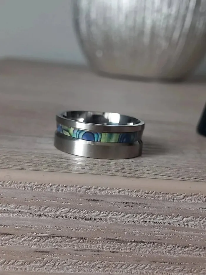 Bague homme acier taille 19 - photo numéro 3