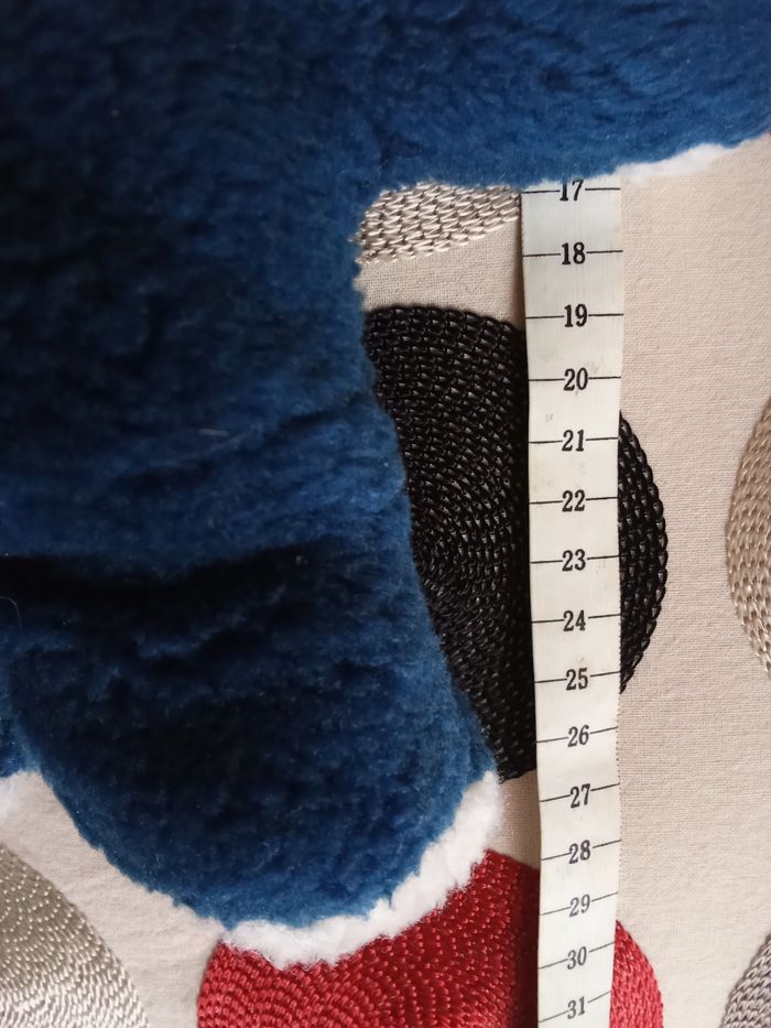 Peluche ours Boulgom doudou  bicolore bleu foncé bleu marine et blanc  d'occasion  peluche utilisée truffe  nez blanc Boulgom - photo numéro 4