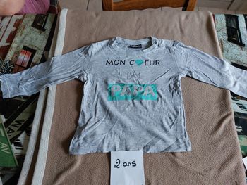 Tee shirt mon cœur et à papa