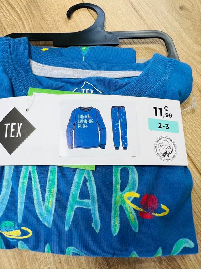 Taille 2~3 ans pyjama 2 pièces été garçon Tex bleu * espace * 💙 - photo numéro 3