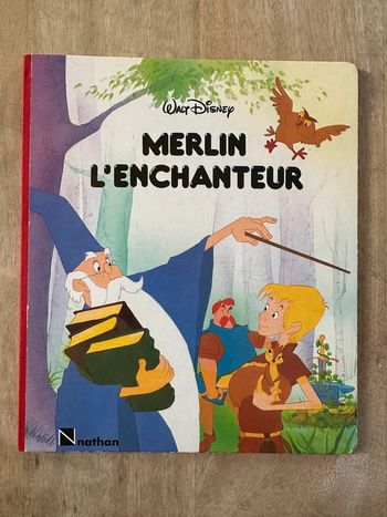 Nathan - Livre album carton cartonné ancien Merlin l’enchanteur Walt Disney Thorbel