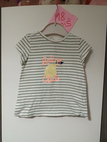 T-shirt citron baby club 18 mois 