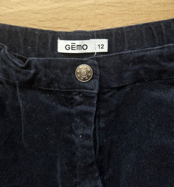 Short en velours côtelé marine Gémo 12 ans - photo numéro 2
