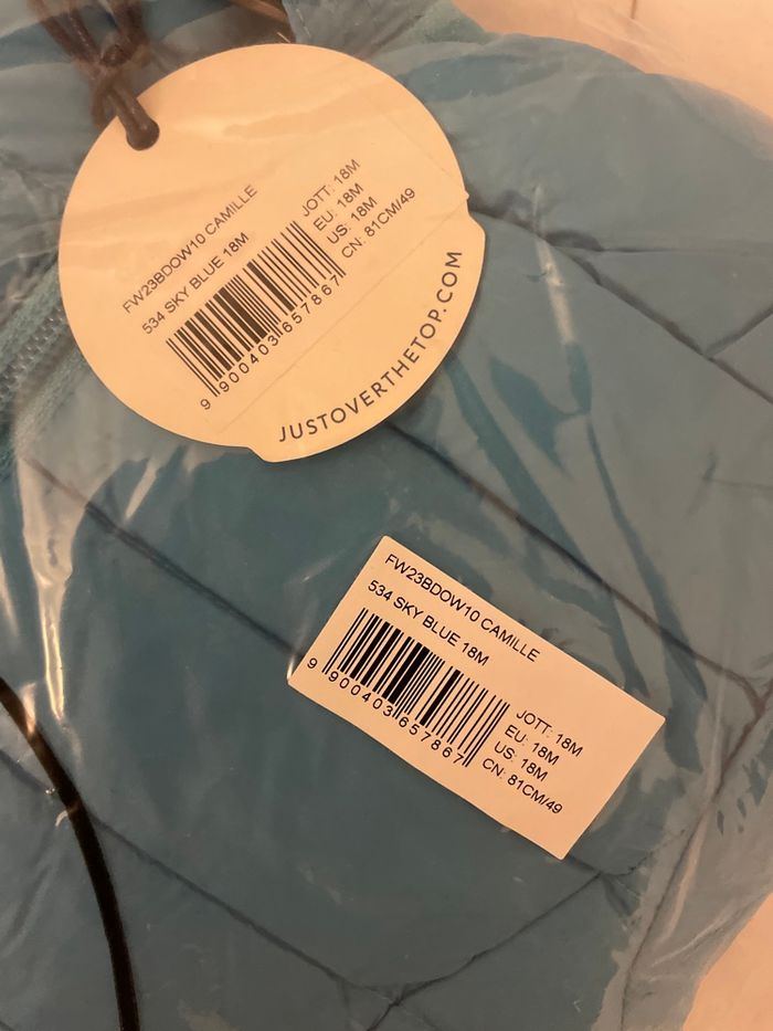 Doudoune jott Camille turquoise bébé - photo numéro 2