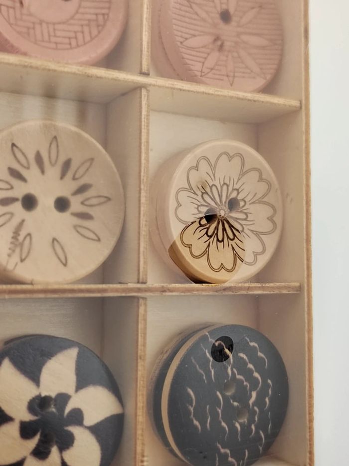 Boîte de 18 boutons fantaisies - photo numéro 5