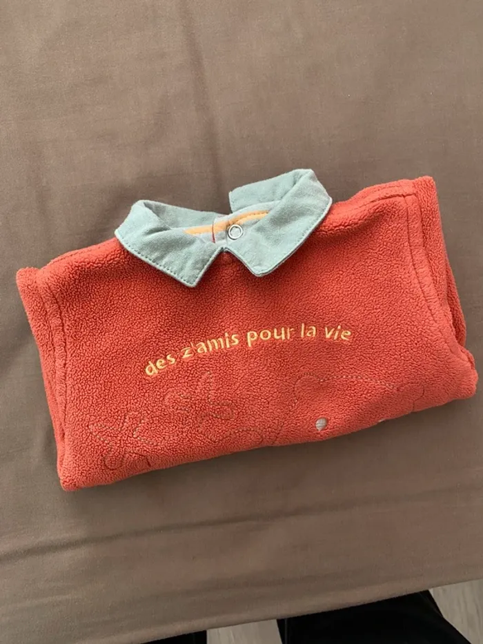 Pull brique avec petit col