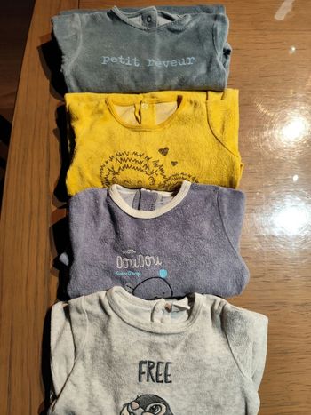 Lot de 4 pyjamas velours