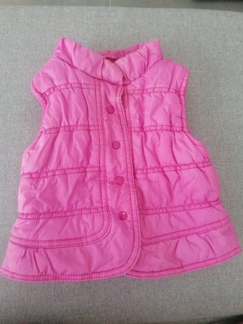 Doudoune rose sans manche