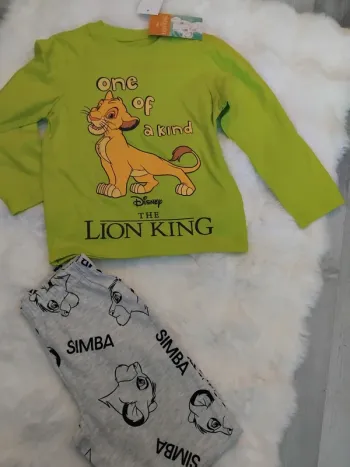 Pyjama deux pièces, le roi lion,Disney, neuf avec étiquettes, coton,3 ans