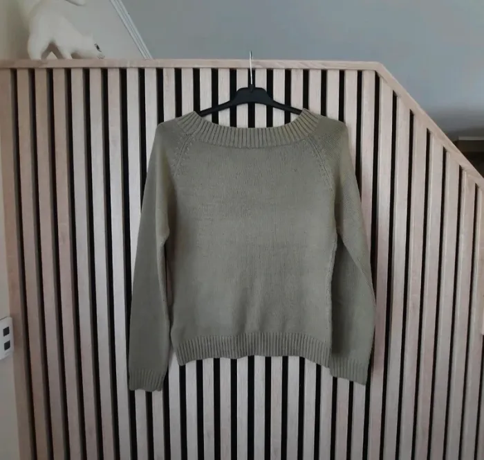 Pull vert rose laine Evix T 40/42 - photo numéro 2
