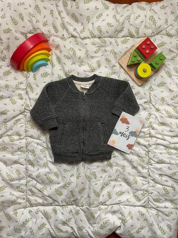 gilet zippé très chaud gris 3 mois tape à l'oeil