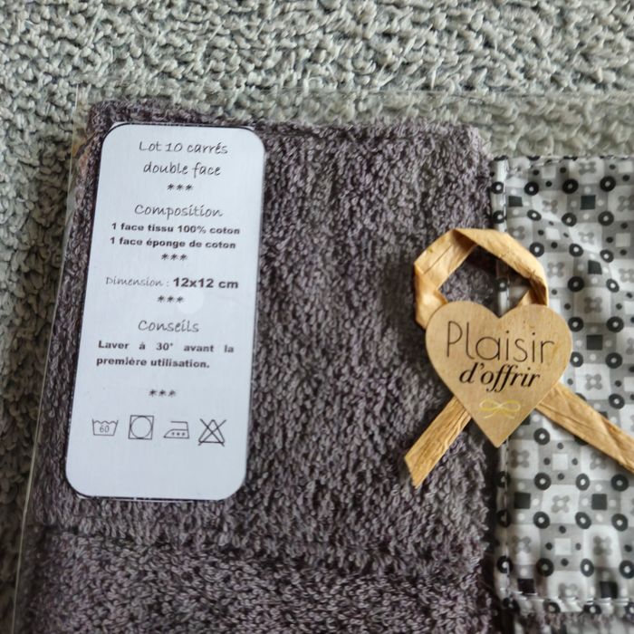 10 lingettes lavables 12x12 cm - photo numéro 3
