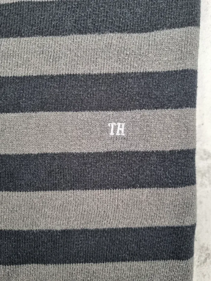 Pull rayé gris Tommy Hilfiger – Taille L Femme - photo numéro 5