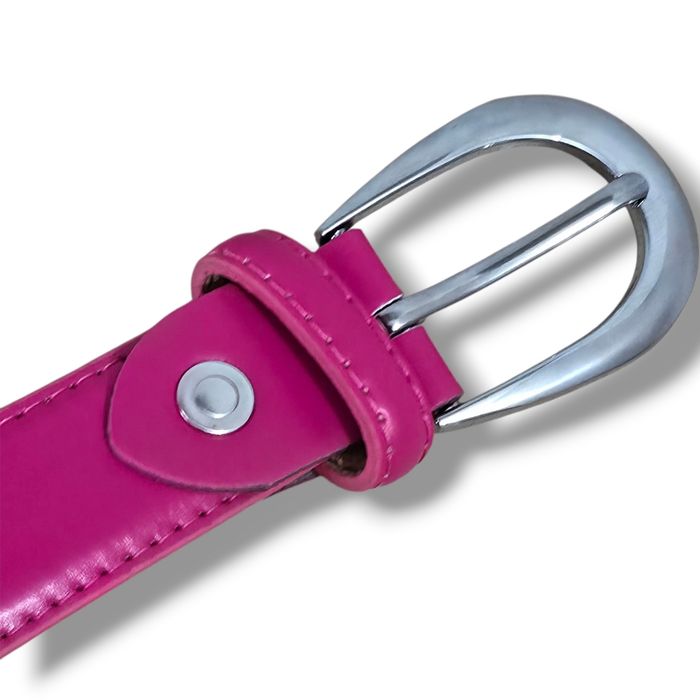 Ceinture cuir synthétique - Rose taille 115 - photo numéro 10