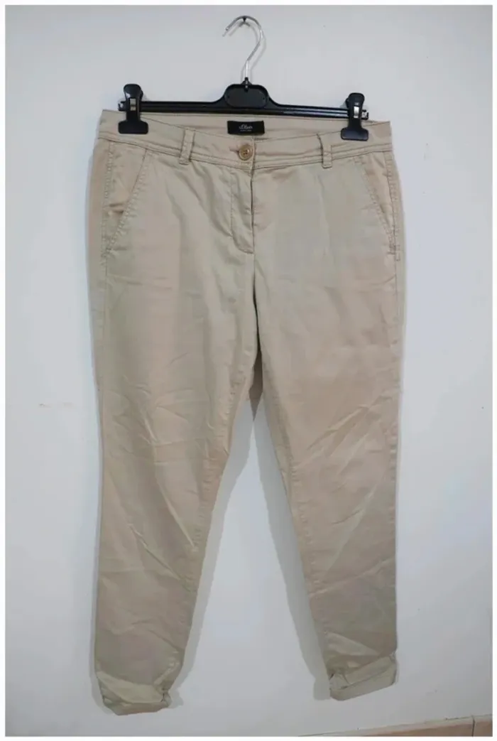C43 pantalon beige S.Oliver 40