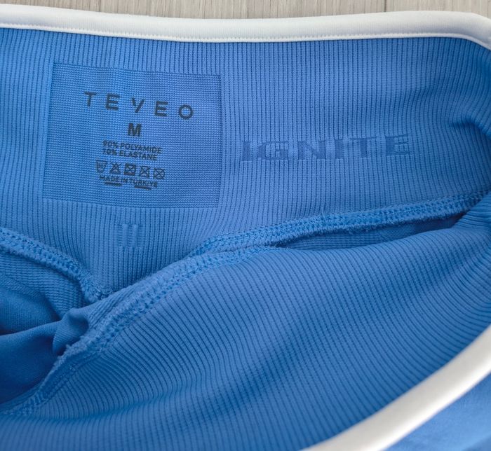 Legging Teveo Contrastline Sculpt Scrunch Ignite Bleu Azur - photo numéro 6