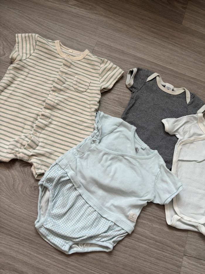 Lot body et barboteuses petit bateau bébé 6 mois - photo numéro 2