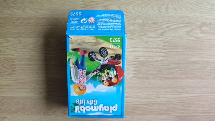 Boite seule dans l'état Playmobil 5573 City Life Maman avec poussette double #SPDF
