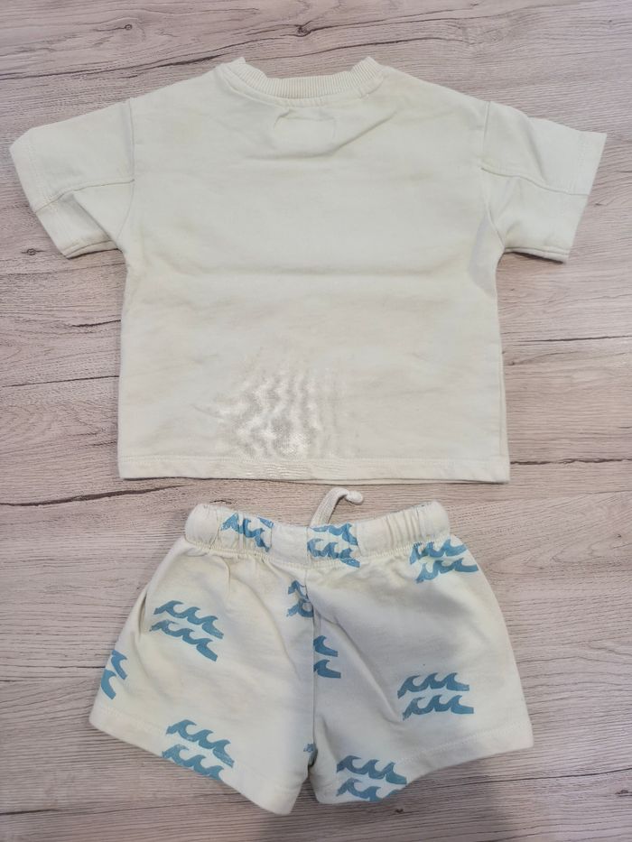 Ensemble short tee-shirt épais Mickey, Lettres, 9-12 mois 80cm - photo numéro 2