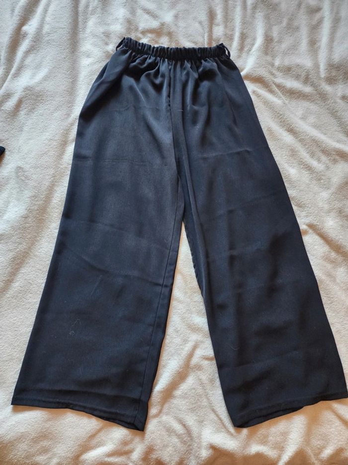 Pantalon à jambes larges / palazzo noir TU 36/40 - photo numéro 2