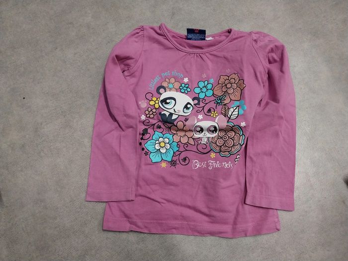 haut tee shirt manches longues fille 4 ans petshop