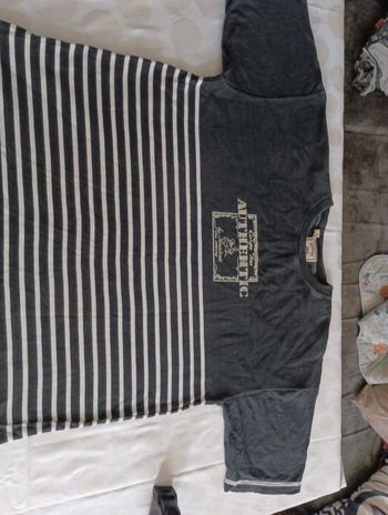 Tee shirt manches courtes marinière femme La Sweaterie Comptoir des cotons taille XL rétro vintage