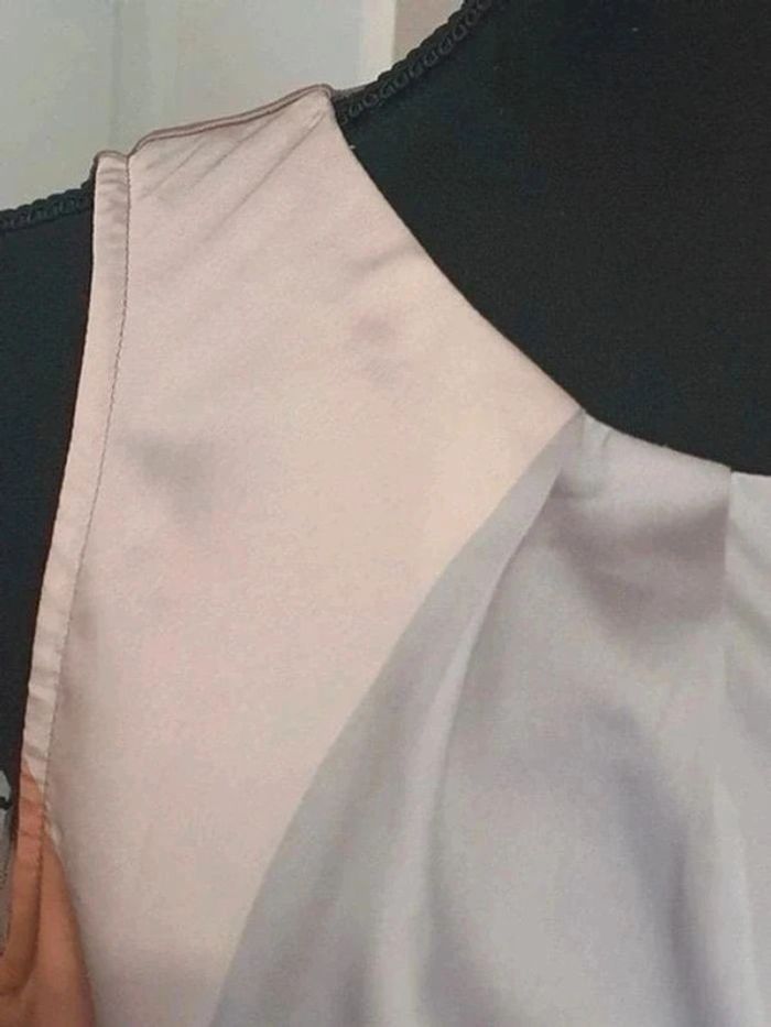 Robe droite Promod sans manche multicolore satinée taille 38 - photo numéro 4