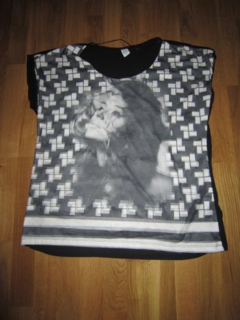 tshirt noir et blanc m&s nickel XL