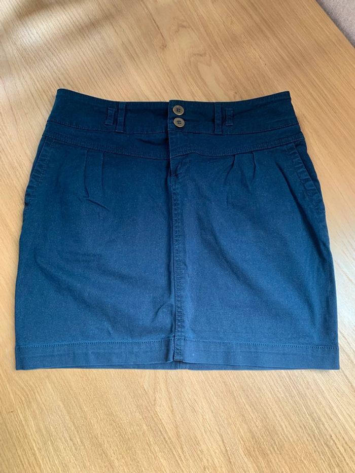 Jupe bleue cache cache taille 36
