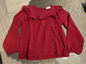 Pull rouge fille