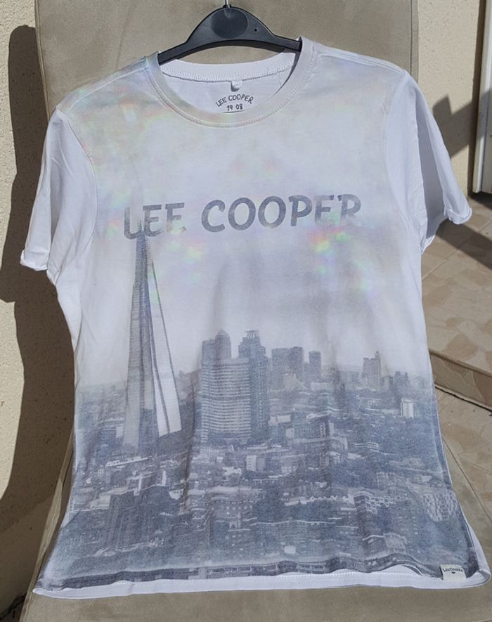 Tee-shirt blanc à motif original manches courtes Lee Cooper 14 ans