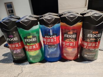 Lot 10 gels douche Axe 400ml