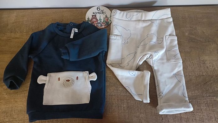 Ensemble hiver en velours Phoque/Otarie 6mois