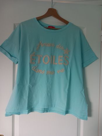 T-shirt bleu turquoise