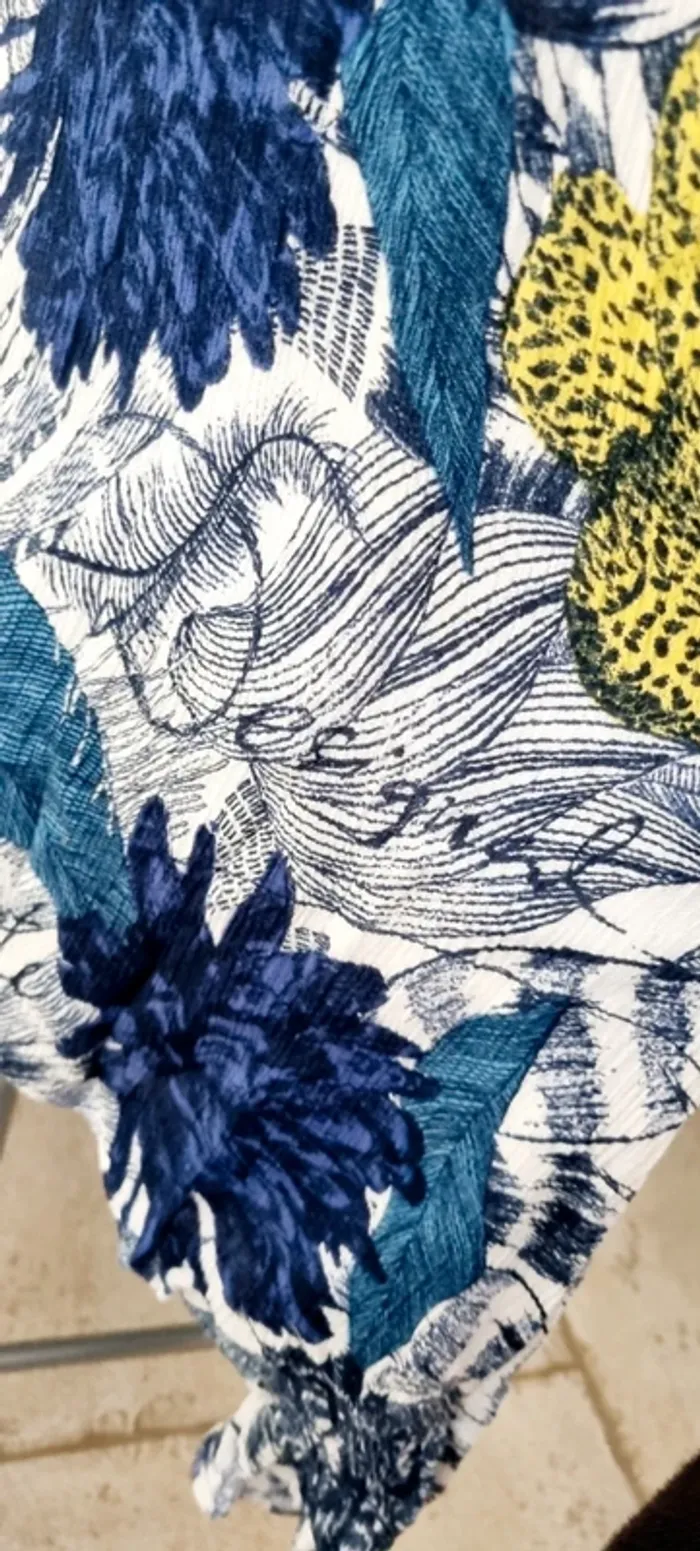 Robe desigual bleu blanche imprimé 42 - photo numéro 3