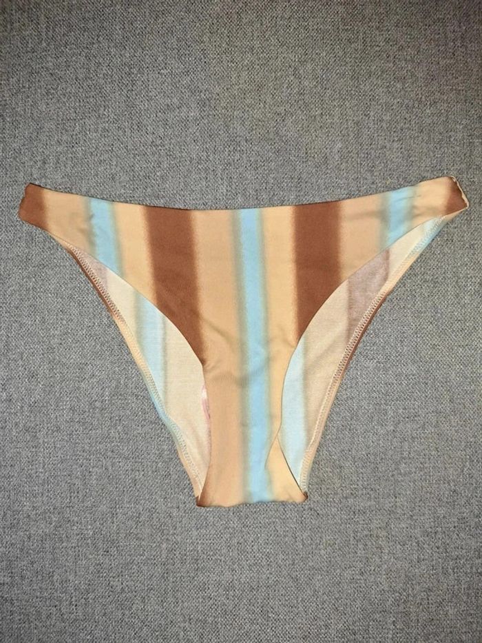 Maillot de bain / bikini marron/beige/bleu en L - photo numéro 3
