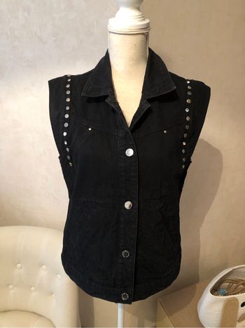 Gilet en jean noir