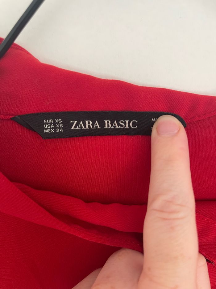 Blouse rouge Zara - photo numéro 3