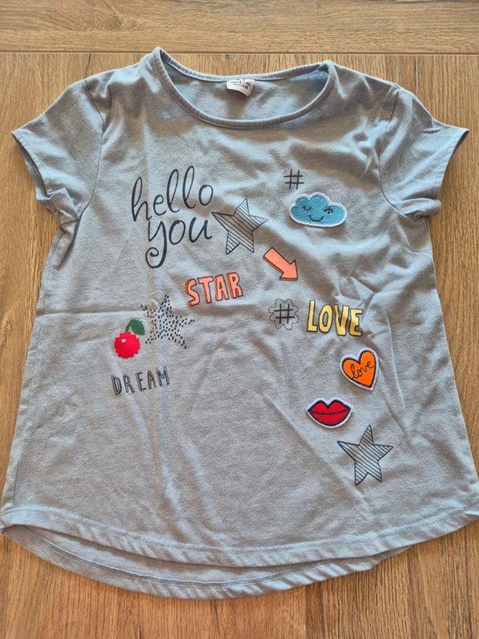 Pyjama fille 10 ans bleu avec motifs en relief - photo numéro 2