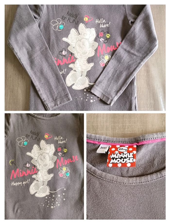 T Shirt manches longues Minnie Disney 3 ans - photo numéro 2