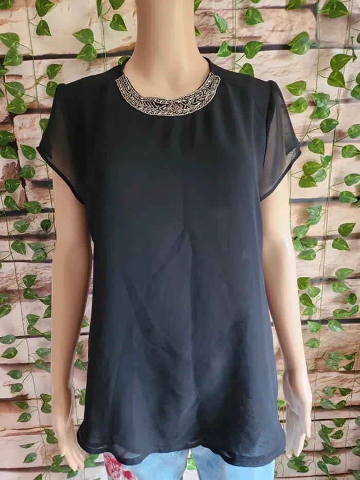 🌸T-shirt MC transparent Jennyfer Taille 40🌸