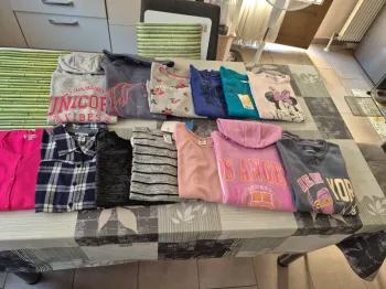 Lot de 11 pulls 1 chemise et 1 gilet 10/11 ans