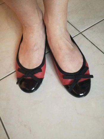 ballerines cuir rouges 37