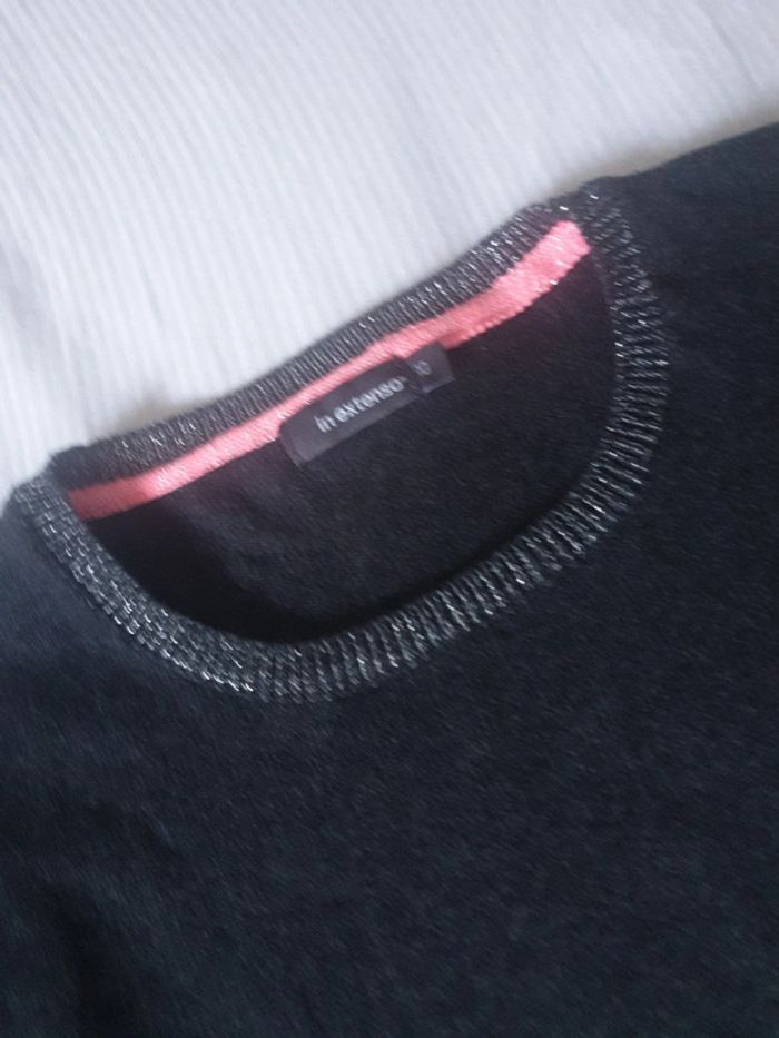 Neuf pull fille gris anthracite et argenté taille 10 ans - photo numéro 3