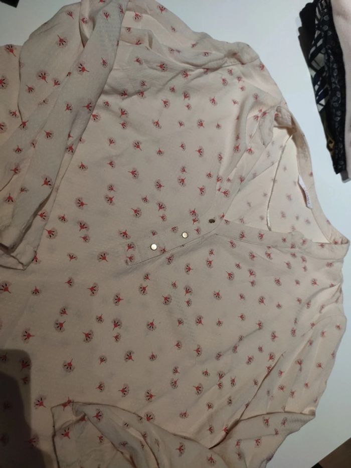 Blouse camaïeu pissenlit rose pale taille L - photo numéro 2