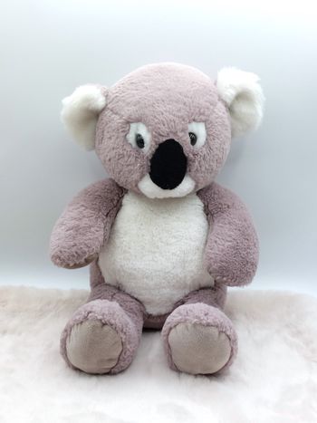 Grande peluche doudou koala GIPSY gris nez noir 40 cm proche du neuf