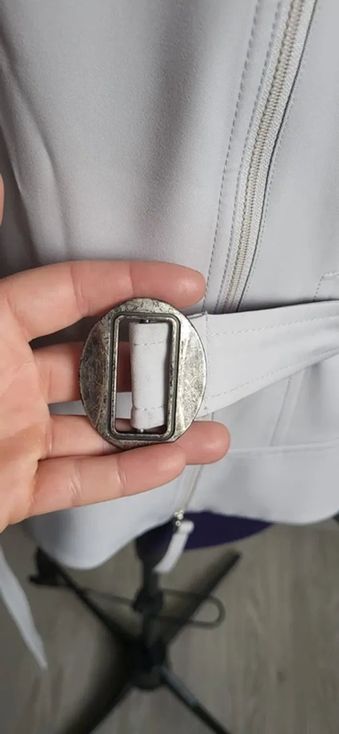 Veste gris clair asymétrique Garou Patrick Mendes - photo numéro 4