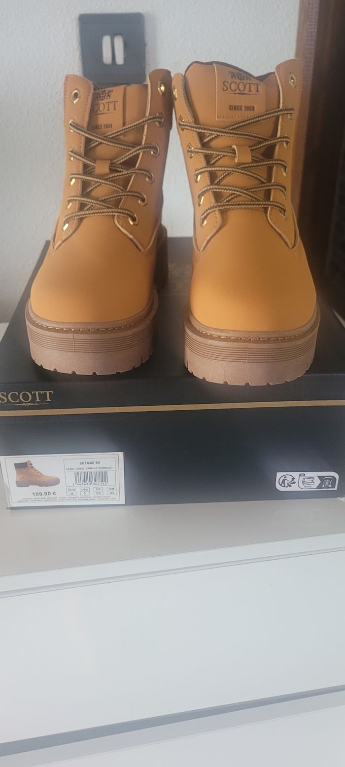 Bottine  camel taille 36 marque SCOTT - photo numéro 2